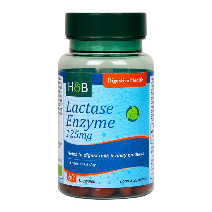 Holland & Barrett Lactase Enzyme 125mg 60 Capsules